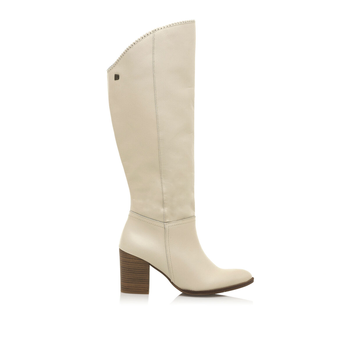 MTNG WHITE HEELED BOOTS